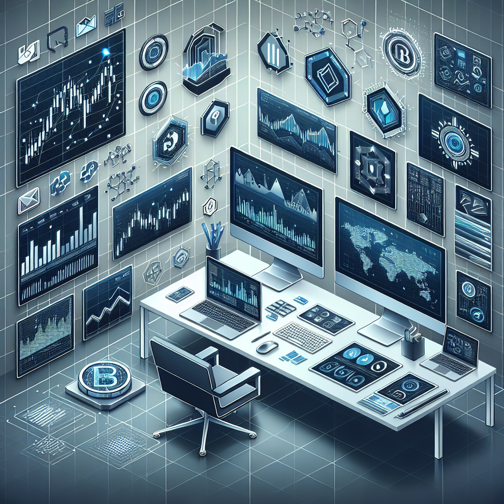 A clean, modern illustration depicting various automation techniques for algo trading, including visual representations of algorithms, data analysis, and trading charts, all set in a sleek digital workspace.