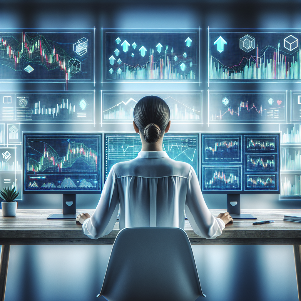 A clean modern illustration depicting a trader analyzing data on multiple screens, with graphs and charts showcasing backtesting results, surrounded by icons representing trading strategies and algorithms.