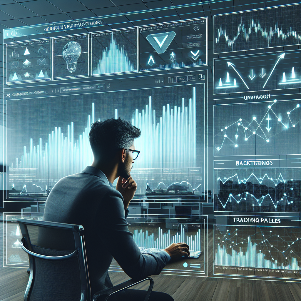 A clean, modern illustration depicting a digital screen displaying charts and graphs, with a thoughtful person analyzing data, surrounded by elements representing trading strategies and common pitfalls in finance, such as warning signs and checklists.