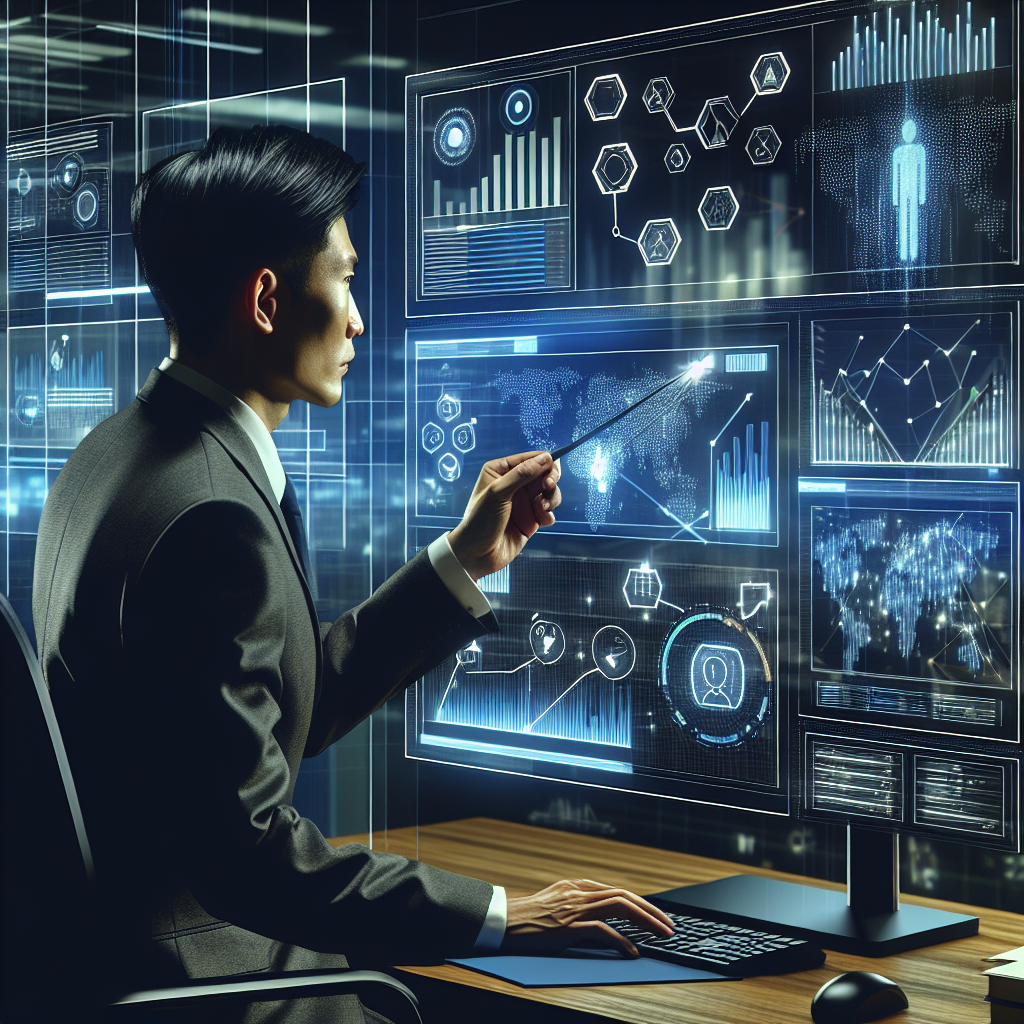 A clean modern illustration depicting various algorithmic trading strategies, featuring visual elements like graphs, charts, and algorithm symbols, with a person analyzing data on a digital screen.