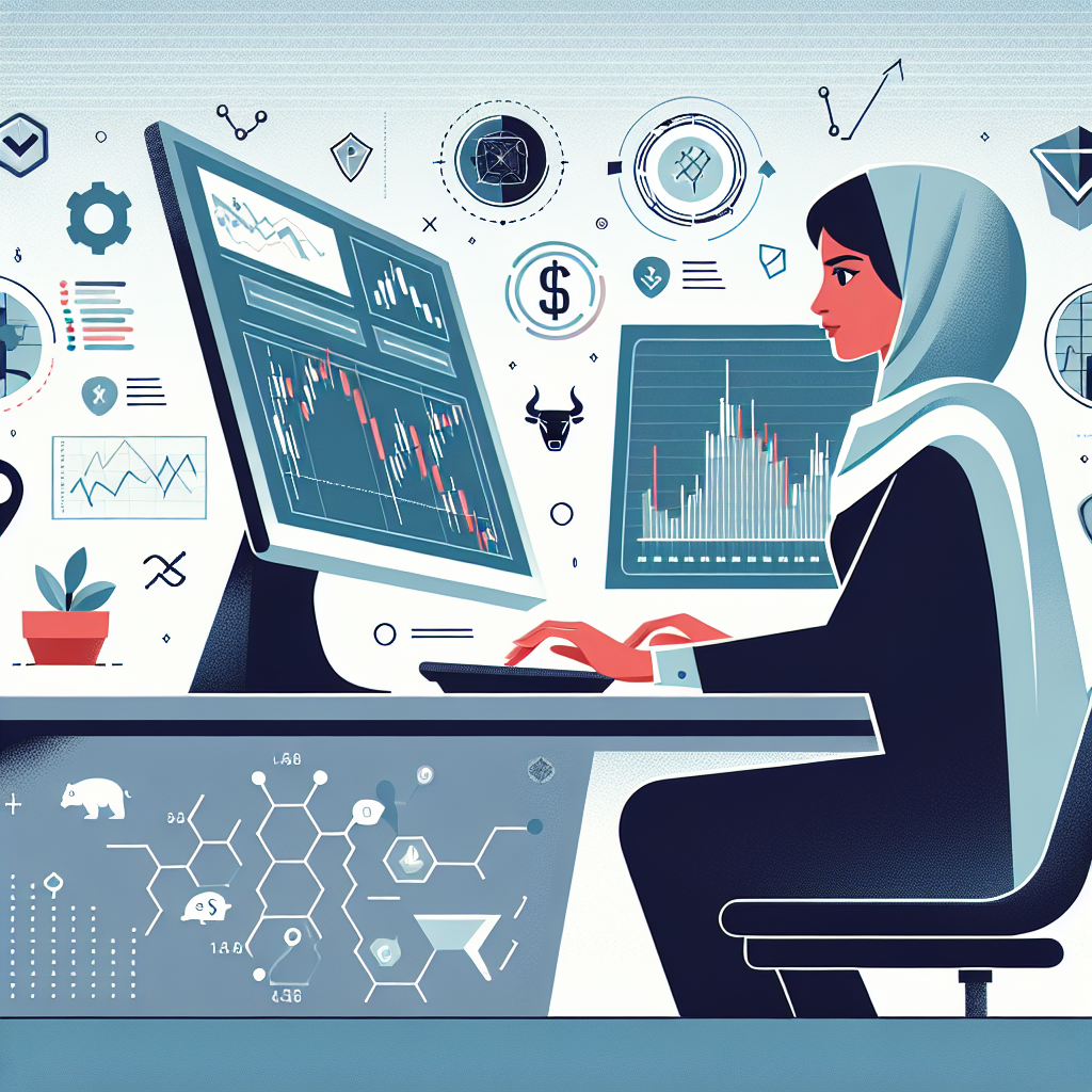 A clean modern illustration depicting a beginner-friendly guide to optimizing algorithmic trading strategies, featuring charts, trading symbols, and a person analyzing data on a computer.